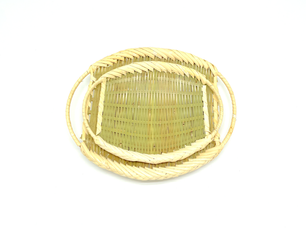 Bamboo Oval Woven Strainer with Handles